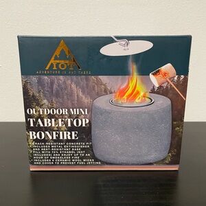 AIOT Outdoor Mini Tabletop Bonfire NEW Concrete Camping Adventure Wool Smokeless